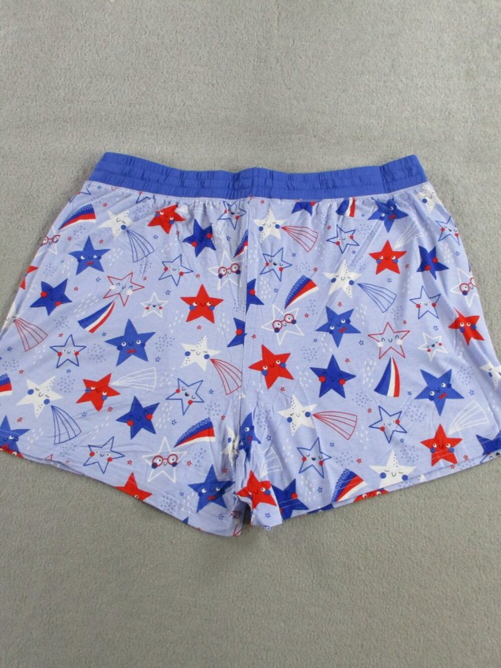 Little Sleepies Pajama Shorts Womens XL Blue Stars & Stripes Bamboo Lounge PJs - Picture 2 of 7
